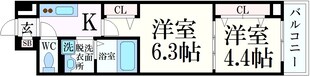 住吉駅 徒歩5分 6階の物件間取画像